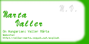marta valler business card